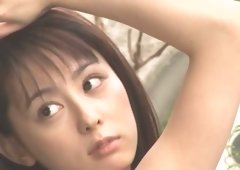 Divine Japanese babe Rina Akiyama demonstrates sexy figure in shower