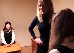 Dominant milf gives naughty teen the spanking she deserves