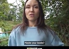 Kristina Grace Takes Martin Guns Cumshot by Riverbank