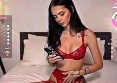 Brunette with Big Butt and Small Tits Masturbates in Sexy Lingerie Before Slamming Dripping Puss