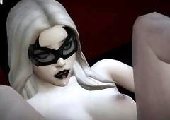 Black Cat Gets Pounded by Spider Man