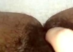 Wet orgasmic pussy, cum in throat, hairy pussy cums with huge clit