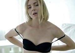 Blonde Stella P Teases Big Clit with Vibrator