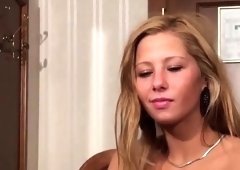 Hot blonde teen fucked on casting