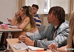 Gia G Loses Control in Lesbian Classroom Fingering Frenzy
