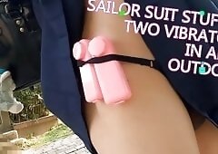 HA45The sailor suit stuffed two vibrators in anal the remote control was stuffed in her thigh socks and finally