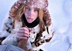Blondes Frigid Ice Cream Cravings in Public
