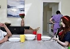 Big-Tits Sis Rides Fiance to Creampie Wedding