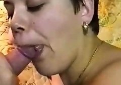 Short haired brunette milf used as a cum dumpster