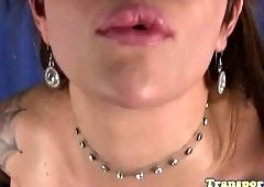 Big-Tits Tranny Solo Masturbation