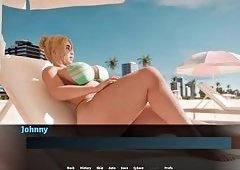 Future Money Man Grinds Stepmoms Big Tits on Beach Then Jerks His Huge Cock