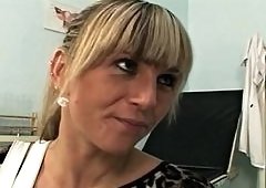 Doctor Dries Breyne Roughly Pounds Christina Lee in Stockings and Boots