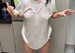 Latina Roxxans Deep Neighbor Chat Reveals His Big Cock Length
