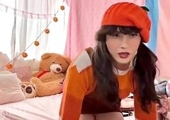 Shemale Natalie Napoli Pumpkin Scout Dildo